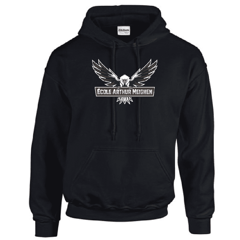 G185 Gildan Heavy Blend 8 oz., 50/50 Hooded Sweatshirt - Black