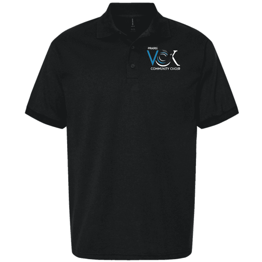 G64800 Gildan Adult Softstyle Pique Polo - Black