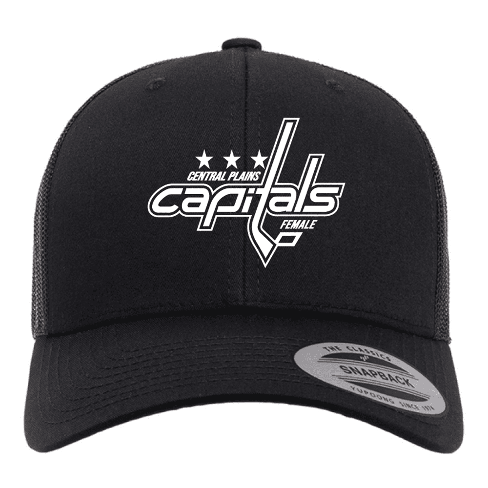 6606 Yupoong Adult Retro Trucker Cap - Black